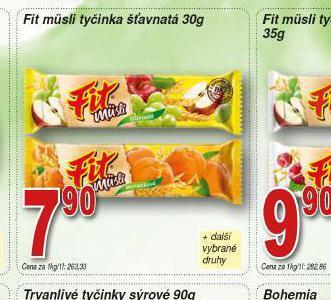 Lidl Fit müsli tyčinka šťavnatá nabídka