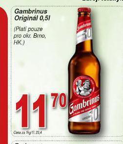 Lidl Pivo gambrinus originál nabídka