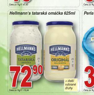 Lidl Hellmann´s tatarská omáčka, majonéza nabídka