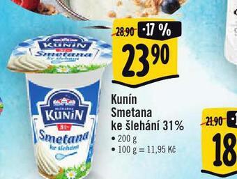 Jip Kunín smetana ke šlehání 31% nabídka