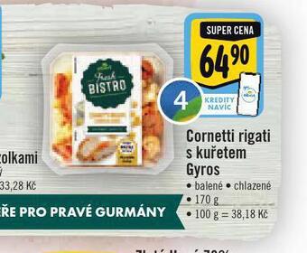 Jip Cornetti rigati s kuřetem gyros nabídka