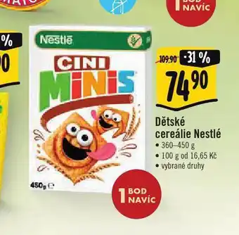 Jip Dětské cereálie nestlé nabídka