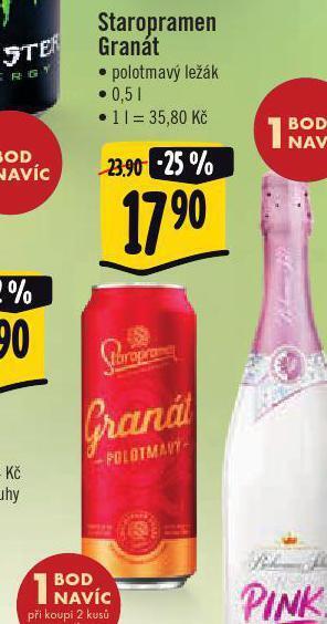 Jip Staropramen granát nabídka