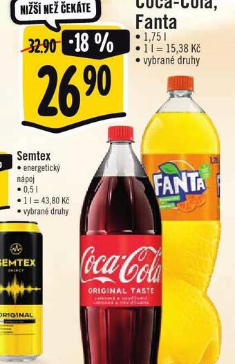 Jip Coca cola, fanta nabídka