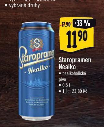 Jip Pivo staropramen nealko nabídka