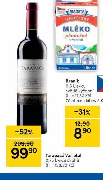Tesco Tarapacá varietal nabídka