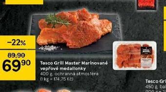 Tesco Tesco grill master marinované vepřové medailonky nabídka