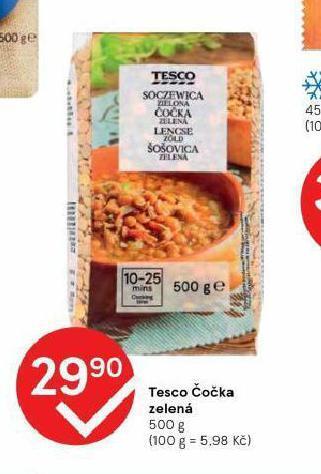 Tesco Tesco čočka zelená nabídka