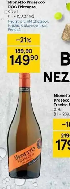 Tesco Mionetto prosecco doc frizzante nabídka