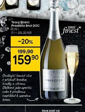 Tesco Tesco finest prosecco brut doc nabídka