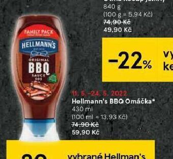 Tesco Hellmann´s bbq omáčka nabídka