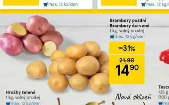 Tesco Brambory pozdní, červené nabídka
