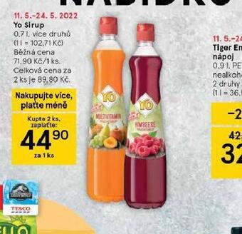 Tesco Yo sirup nabídka