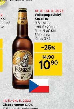 Tesco Pivo velkopopovický kozel 10 nabídka