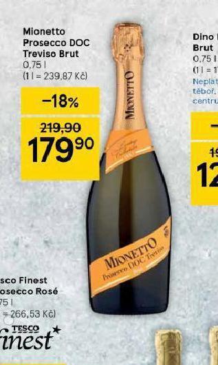 Tesco Mionetto prosecco doc treviso brut nabídka