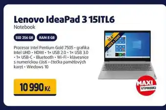 Datart Notebook Lenovo IdeaPad 3 15ITL6 nabídka