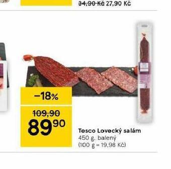 Tesco Lovecký salám nabídka