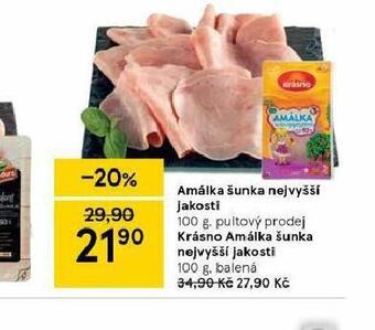 Tesco Krásno amálka šunka nejvyšší jakosti nabídka