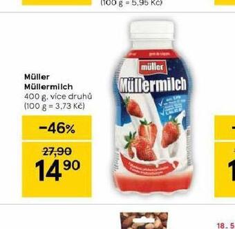 Tesco Müllermilch nabídka