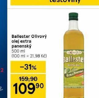 Tesco Ballester olivový olej extra panenský nabídka
