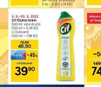 Tesco Cif čistící krém nabídka