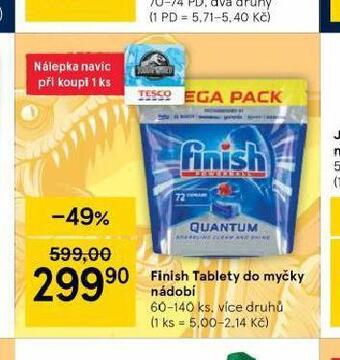 Tesco Finish tablety do myčky nabídka