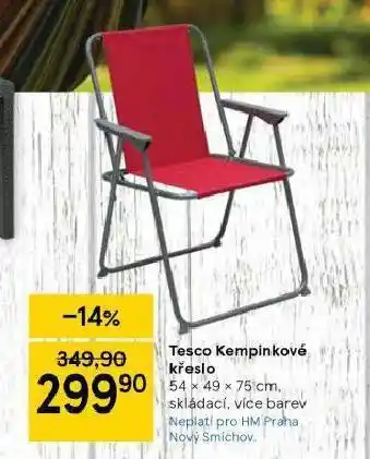Tesco Kempingové křeslo nabídka