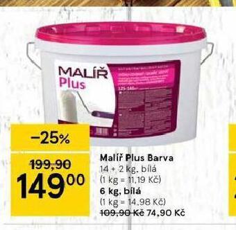 Tesco Malíř plus barva nabídka