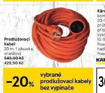 Tesco Prodlužovací kabel nabídka