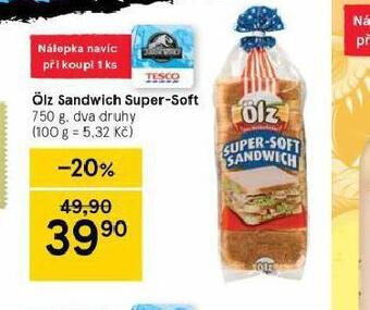 Tesco Ölz sandwich super-soft nabídka