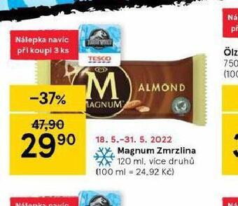 Tesco Magnum zmrzlina nabídka