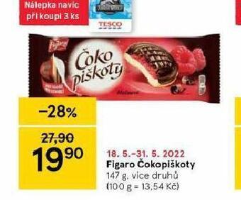 Tesco Figaro čokopiškoty nabídka
