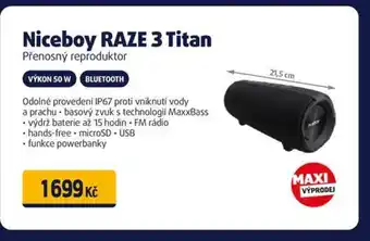 Datart Přenosný reproduktor Niceboy RAZE 3 Titan nabídka