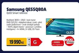 Datart QLED Smart televize Samsung QE55Q80A nabídka