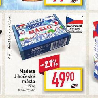 Billa Madeta jihočeské máslo nabídka