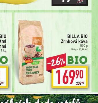 Billa Billa bio zrnková káva nabídka