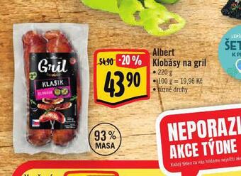 Albert Albert klobásy na gril nabídka