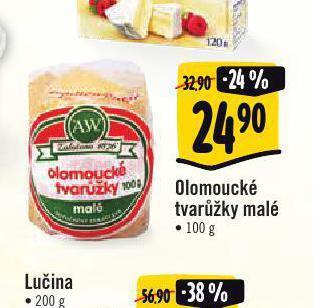 Albert Olomoucké tvarůžky nabídka