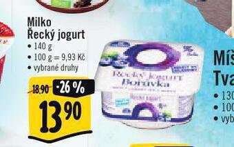 Albert Milko řecký jogurt nabídka