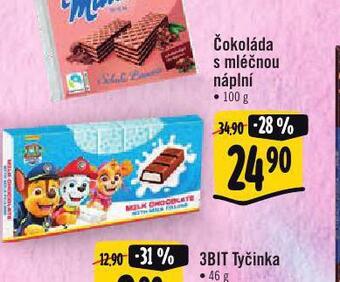 Albert Čokoláda s mléčnou náplní nabídka