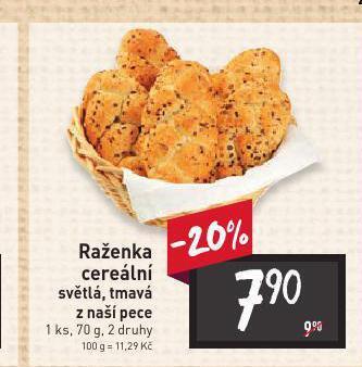 Billa Raženka cereální nabídka