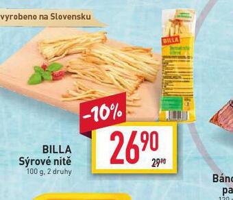 Billa Billa sýrové nitě nabídka