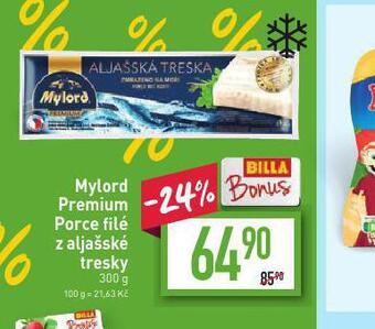 Billa Mylord premium porce filé z aljašské tresky nabídka