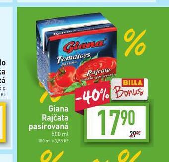 Billa Giana rajčata pasírovaná nabídka