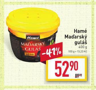 Billa Hamé maďarský guláš nabídka