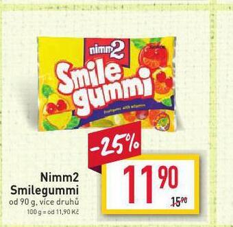 Billa Nimm2 smilegummi nabídka