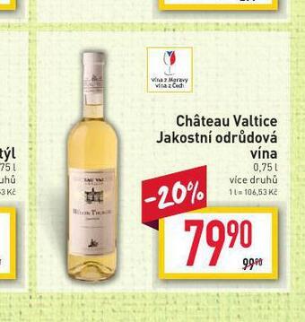 Billa Chateau valtice jakostní odrůdová vína nabídka