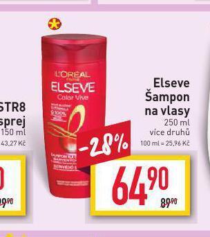 Billa Loreal elseve šampon nabídka