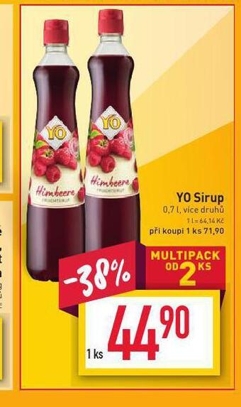 Billa Yo sirup nabídka