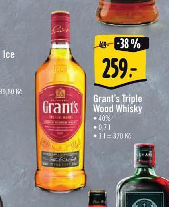 Albert Grant´s triple wood whisky nabídka